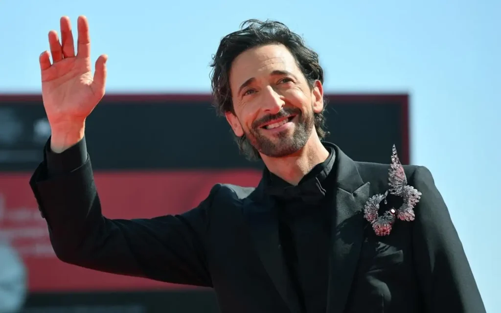 Adrien Brody Best Actor 2024" and "New York Film Critics Circle 2024 Awards" with descriptive captions.